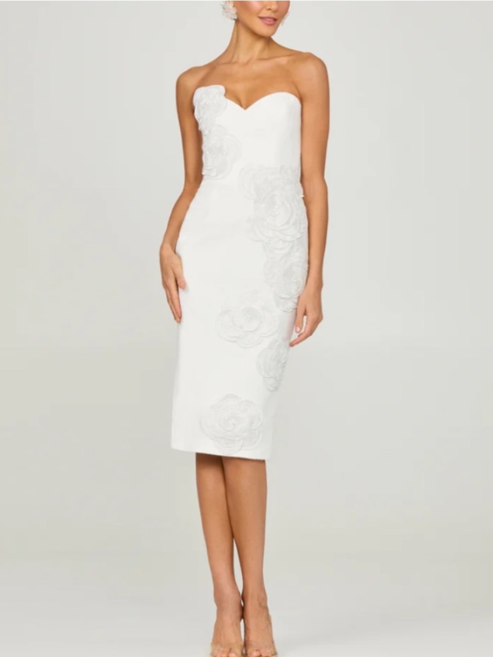 HELSI Kaia Floral Appliqué Strapless Dress